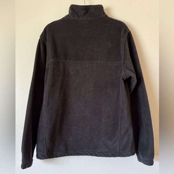 Columbia Jacket Mens Unisex Black Full Zip Fleece Long Sleeve Logo Outdoor - Picture 3 of 4